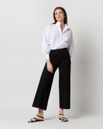 Load image into Gallery viewer, Faye Wide-Leg Cropped Pant in Black Ponte Knit