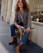 Load image into Gallery viewer, Boyfriend Jacket in Blue/Multi Check Wool