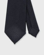Load image into Gallery viewer, Hand-Rolled Silk Grosso Grenadine Untipped Tie in Dark Navy