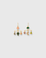 Load image into Gallery viewer, Balance Drop Earrings in Green/Coral