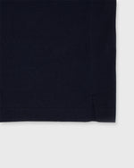 Load image into Gallery viewer, Long-Sleeved Rally Polo Sweater in Navy Cotton
