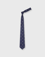 Load image into Gallery viewer, Silk Club Tie in Navy/Yellow Bear