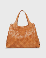 Load image into Gallery viewer, Veg-Tanned Handwoven Tote in Raw Tobacco Leather