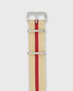 Load image into Gallery viewer, Nato Watch Strap in Butter/Red Stripe
