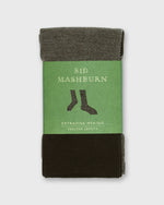 Load image into Gallery viewer, Birdseye Trouser Dress Socks in Chocolate Extra Fine Merino