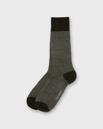 Load image into Gallery viewer, Birdseye Trouser Dress Socks in Chocolate Extra Fine Merino