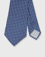 Load image into Gallery viewer, Silk Print Tie in Blue/Chalk Diamond Dot