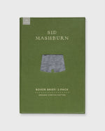 Load image into Gallery viewer, Boxer Brief (Pack of 2) in Heather Grey Organic Stretch Cotton