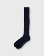 Load image into Gallery viewer, Over-The-Calf Dress Socks in Navy Cashmere/Silk