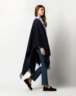 Load image into Gallery viewer, Cashmere Cape in Dark Navy