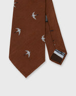 Load image into Gallery viewer, Silk Club Tie in Havana/White/Sky Swallow