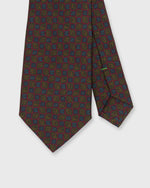 Load image into Gallery viewer, Silk Print Tie in Burgundy/Green/Blue Foulard