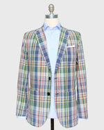 Load image into Gallery viewer, Butcher Jacket in Blue/Green/Orchid Plaid Madras