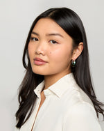 Load image into Gallery viewer, Mini Organic Hoop Earrings in Silver Forest