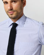 Load image into Gallery viewer, Spread Collar Dress Shirt in Blue Stripe End-On-End