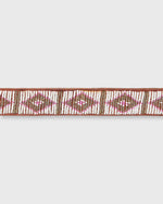 Load image into Gallery viewer, 1.25" African Beaded Belt in White/Pink Triangle