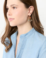 Load image into Gallery viewer, Balance Drop Earrings in Coral/Opal