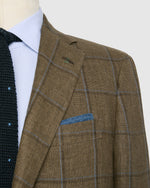 Load image into Gallery viewer, Virgil No. 4 Jacket in Brown/Blue Plaid Linen Hopsack