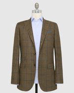 Load image into Gallery viewer, Virgil No. 4 Jacket in Brown/Blue Plaid Linen Hopsack