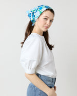Load image into Gallery viewer, Anyway Scarf in Blue Mariana's Bouquet Liberty Fabric