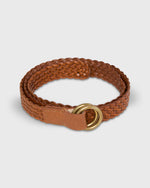 Load image into Gallery viewer, 1" Woven O-Ring Belt in Tobacco Leather
