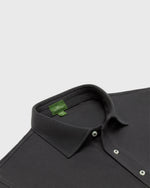 Load image into Gallery viewer, Short-Sleeved Polo in Coal Pima Pique