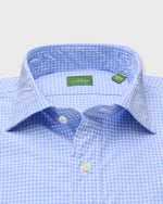 Load image into Gallery viewer, Spread Collar Sport Shirt in Dutch/White Graph Check Poplin