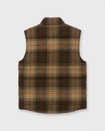Load image into Gallery viewer, Cashball Vest in Khaki/Brown/Red Plaid Tweed