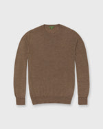 Load image into Gallery viewer, Fine-Gauge Crewneck Sweater in Heather Mink Cashmere