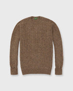Load image into Gallery viewer, Washed Cable-Knit Crewneck Sweater in Crofter Wool