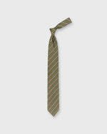Load image into Gallery viewer, Silk Woven Tie in Olive/Umber/Bone Stripe