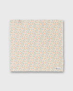 Load image into Gallery viewer, Linen Print Pocket Square in Cream/Orange Floral