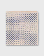 Load image into Gallery viewer, Hand-Rolled Cotolino Print Pocket Square in Bone/Navy Mini Paisley