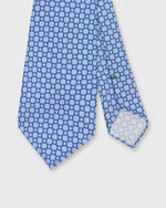 Load image into Gallery viewer, Silk Print Tie in Sky/Navy Foulard