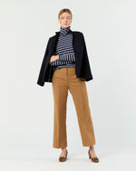 Load image into Gallery viewer, Turtleneck Tee in Navy/White Stripe Jersey