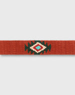 Load image into Gallery viewer, Hand-Loomed D-Ring Belt in Orange Tribal