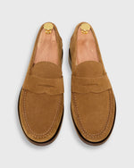 Load image into Gallery viewer, Handsewn Penny Loafer in Tobacco Suede