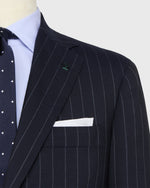 Load image into Gallery viewer, Virgil No. 4 Suit in Navy/Grey Chalk Stripe Plainweave