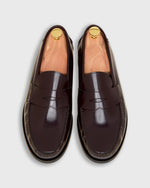 Load image into Gallery viewer, Handsewn Penny Loafer in Burgundy Spazzolato Calf