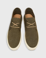 Load image into Gallery viewer, Chukka Lace-Up Sneaker in Olive Suede