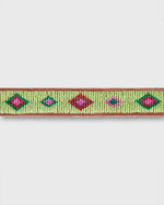 Load image into Gallery viewer, 1.25" African Beaded Belt in Metallic Alo Green Belmasi