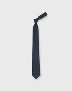 Load image into Gallery viewer, Silk Woven Tie in Navy/Yellow Dot