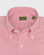 Load image into Gallery viewer, Button-Down Sport Shirt in Red Micro Gingham Poplin