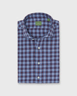 Load image into Gallery viewer, Spread Collar Sport Shirt in Blue/Charcoal/Red Plaid Flannel
