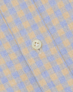 Load image into Gallery viewer, Otto Handmade Sport Shirt in Peri/Sawdust Gingham Flannel