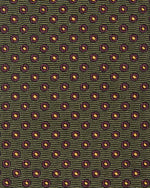 Load image into Gallery viewer, Silk Woven Tie in Olive/Burgundy/Gold Circle
