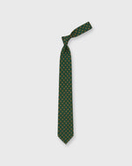 Load image into Gallery viewer, Silk Print Tie in Forest/Orange Foulard
