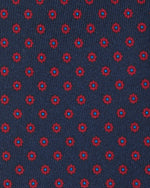 Load image into Gallery viewer, Silk Print Tie in Navy/Red/Sky Foulard