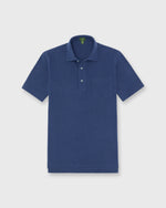 Load image into Gallery viewer, Short-Sleeved Polo in Heather Ink Pima Pique