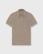 Load image into Gallery viewer, Court Polo in Heather Flax Pima Pique